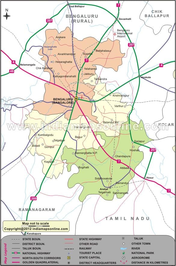 mapa miasta z południa
