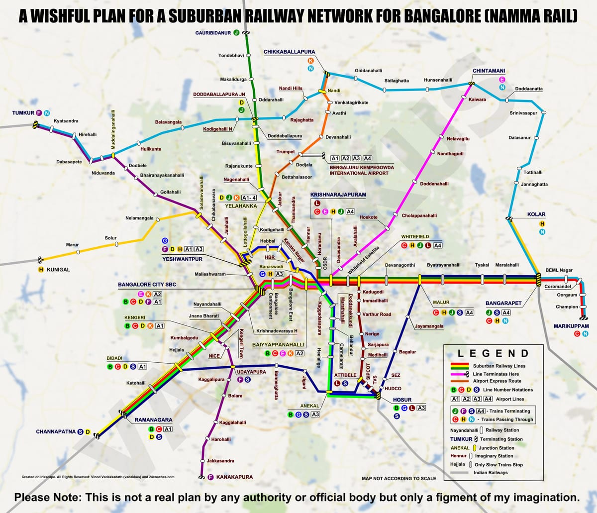 mapa dworca kolejowego w Bangalore