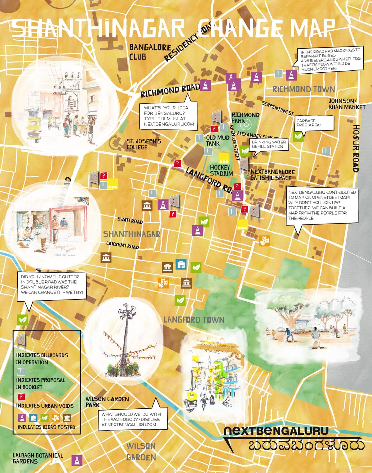 ulica handlowa centrum handlowe Bangalore mapie