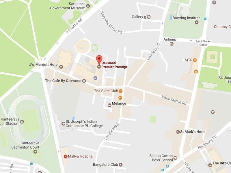 mapa miasta UB Bangalore