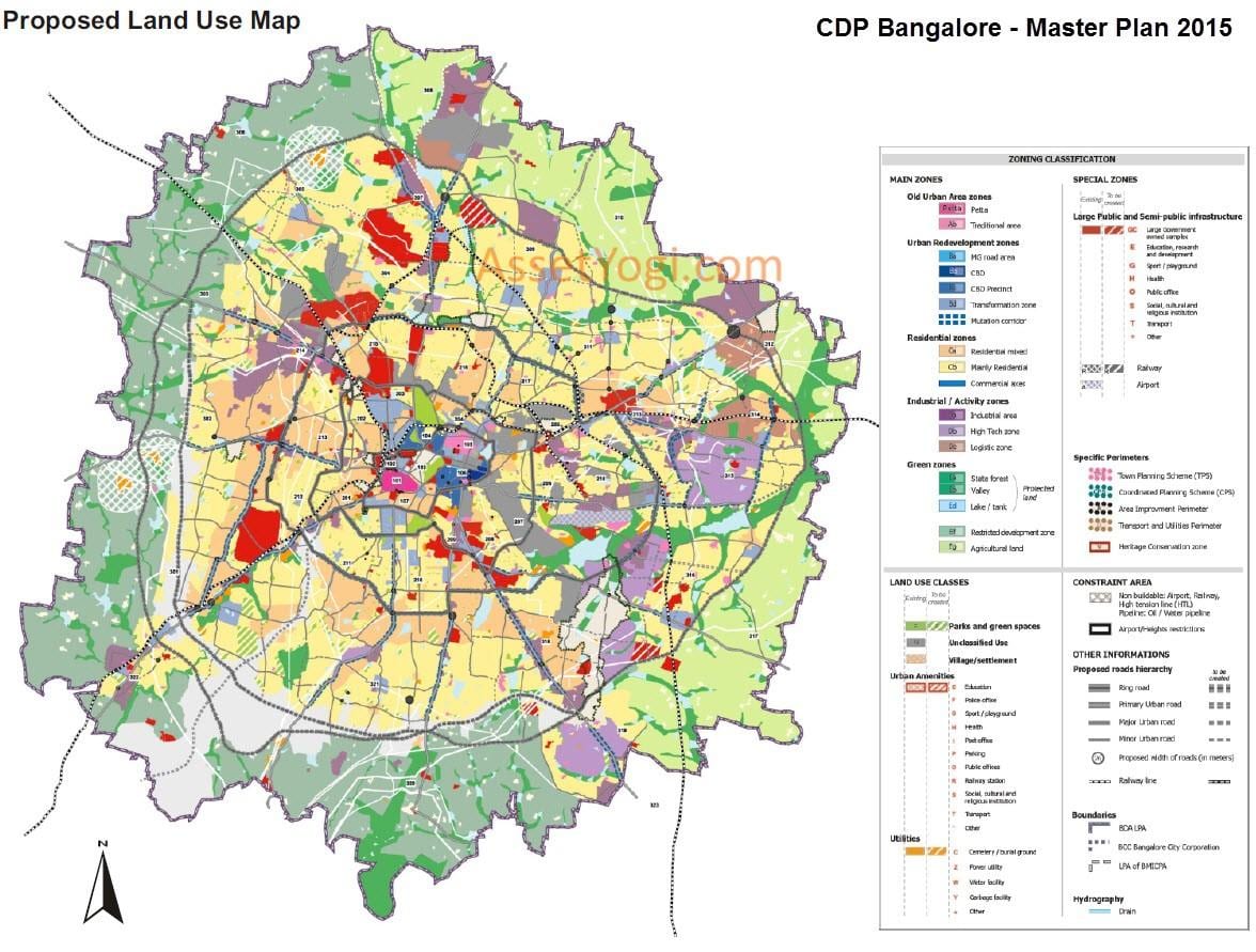zagospodarowania mapie Bangalore