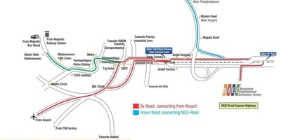 Mapa Bangalore International Exhibition center