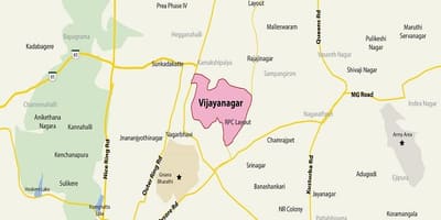 Mapa Виджаянагар Bangalore