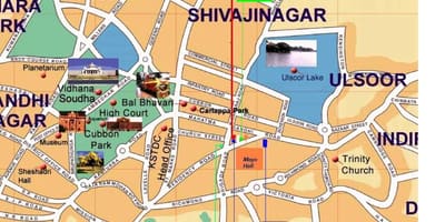 Улсоор Bangalore mapie
