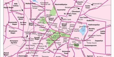 Bangalore korzeń mapie