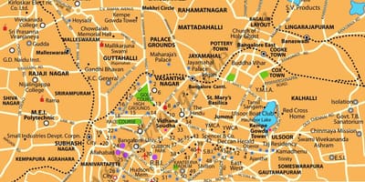 Bangalore na mapie