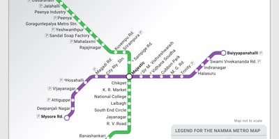 Mapa metra w Bangalore