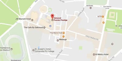 Mapa miasta UB Bangalore
